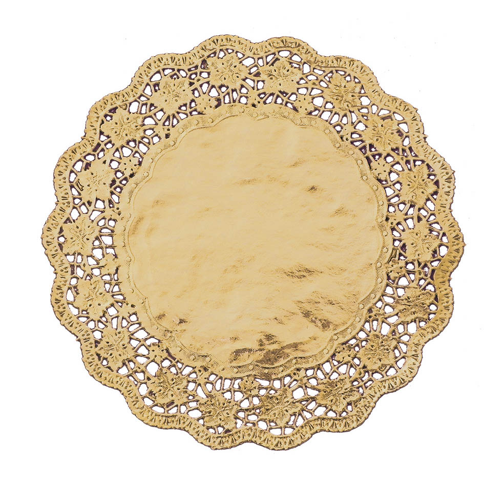 Tortenspitzen rund gold